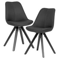SET STOLICA  antracit  tekstil      - crna/antracit, Moderno, tekstil/drvo (49/87cm) - MID.YOU