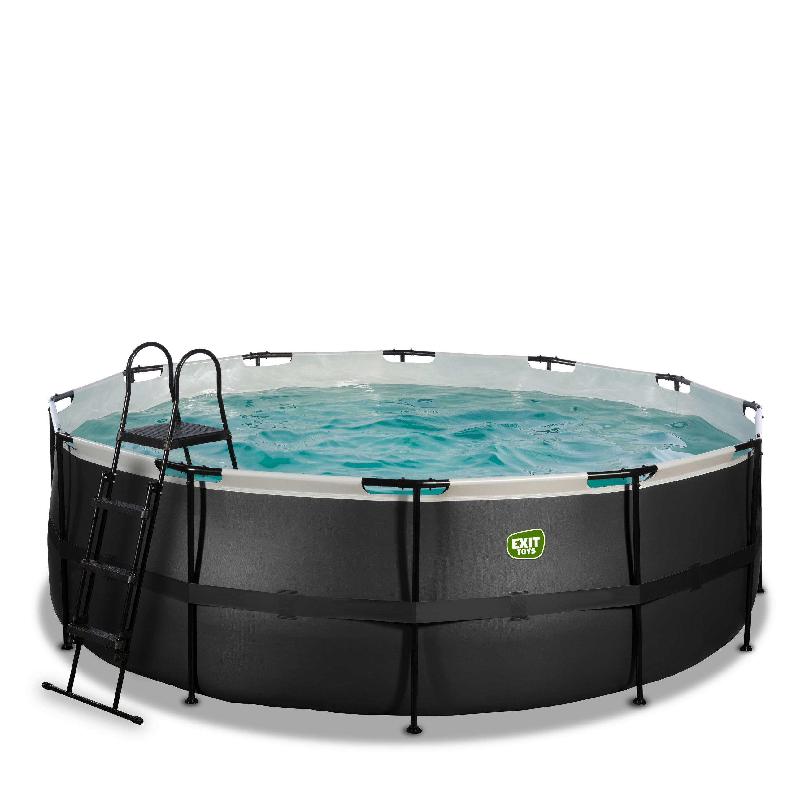 POOL-SET 427/122 cm  - Schwarz, KONVENTIONELL, Kunststoff (427/122cm) - EXIT Toys