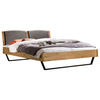BETT 160/200 cm  in Wildeiche  - Wildeiche/Dunkelgrau, MODERN, Holz/Textil (160/200cm) - Hasena