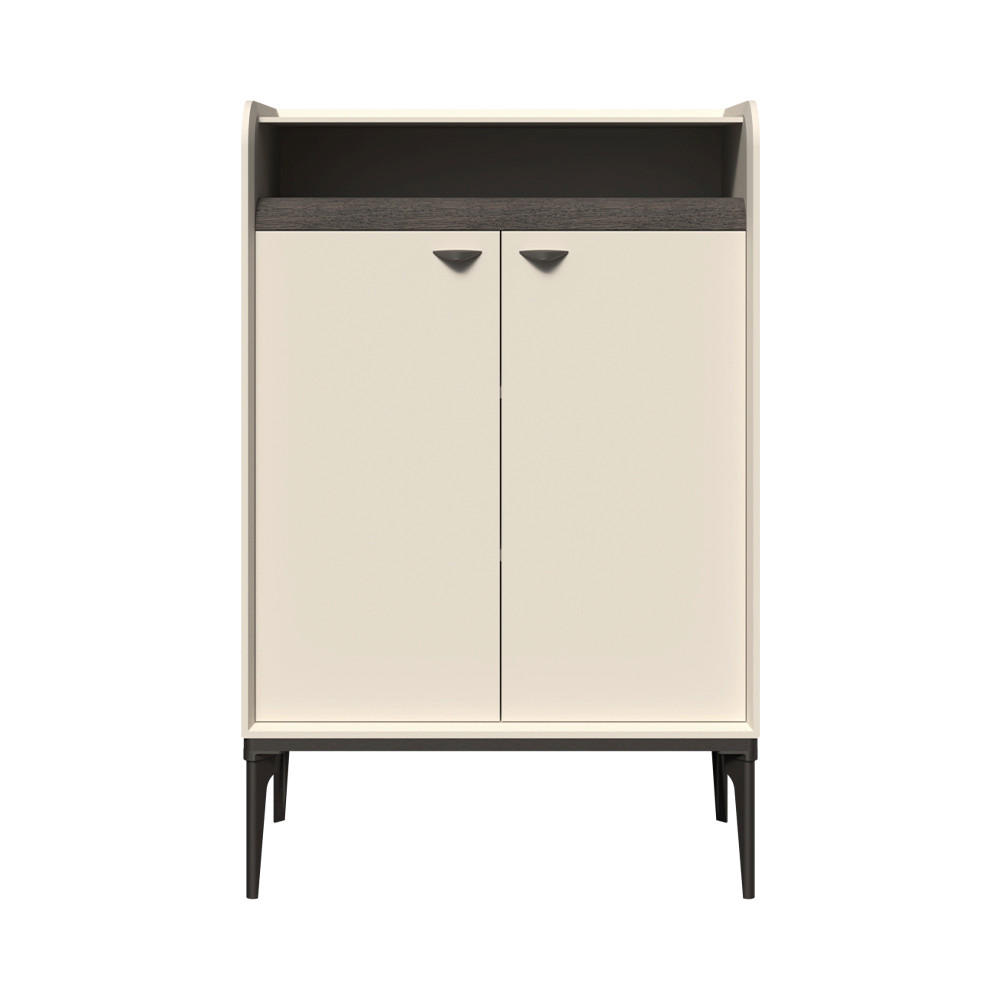 VITRINA   - antracit, Dizajnerski, staklo/metal (81/124/43cm) - Voleo