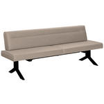 SITZBANK 220/87/70 cm Samt Hellbraun Metall  - Hellbraun/Schwarz, KONVENTIONELL, Textil/Metall (220/87/70cm) - Moderano