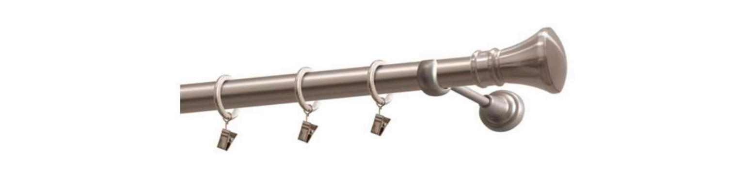 KARNIŠA VODILICA boja nerđajućeg čelika, metal - boja nerđajućeg čelika, Osnovno, metal (200cm) - Gardinia