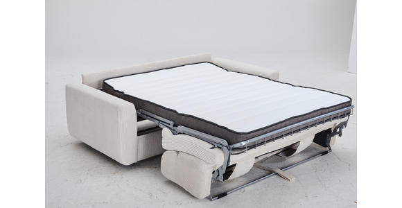 SCHLAFSOFA Creme  - Creme/Schwarz, Design, Holz/Kunststoff (200/89/97cm) - Novel