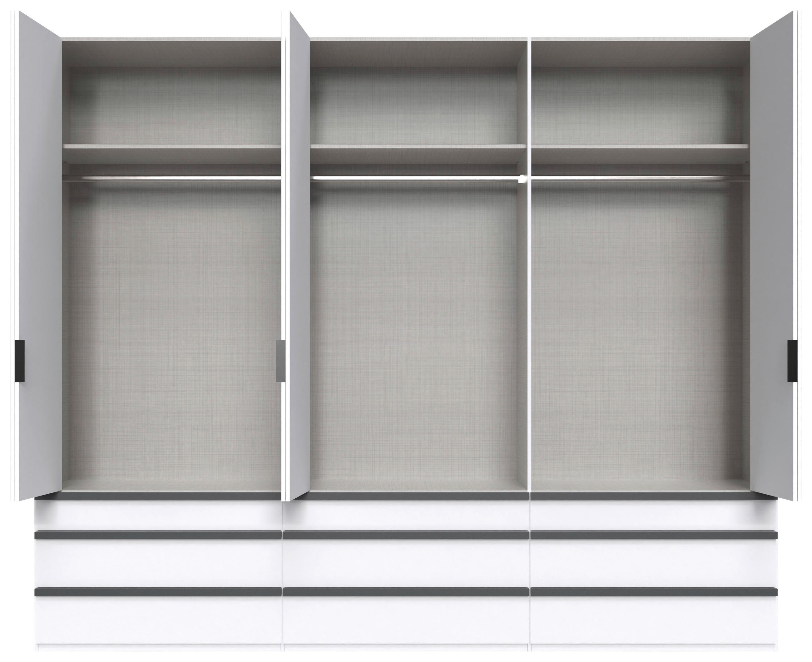 FALTTÜRENSCHRANK  in Weiß  - Schwarz/Weiß, Design, Holzwerkstoff (300/236/58cm) - Boxxx