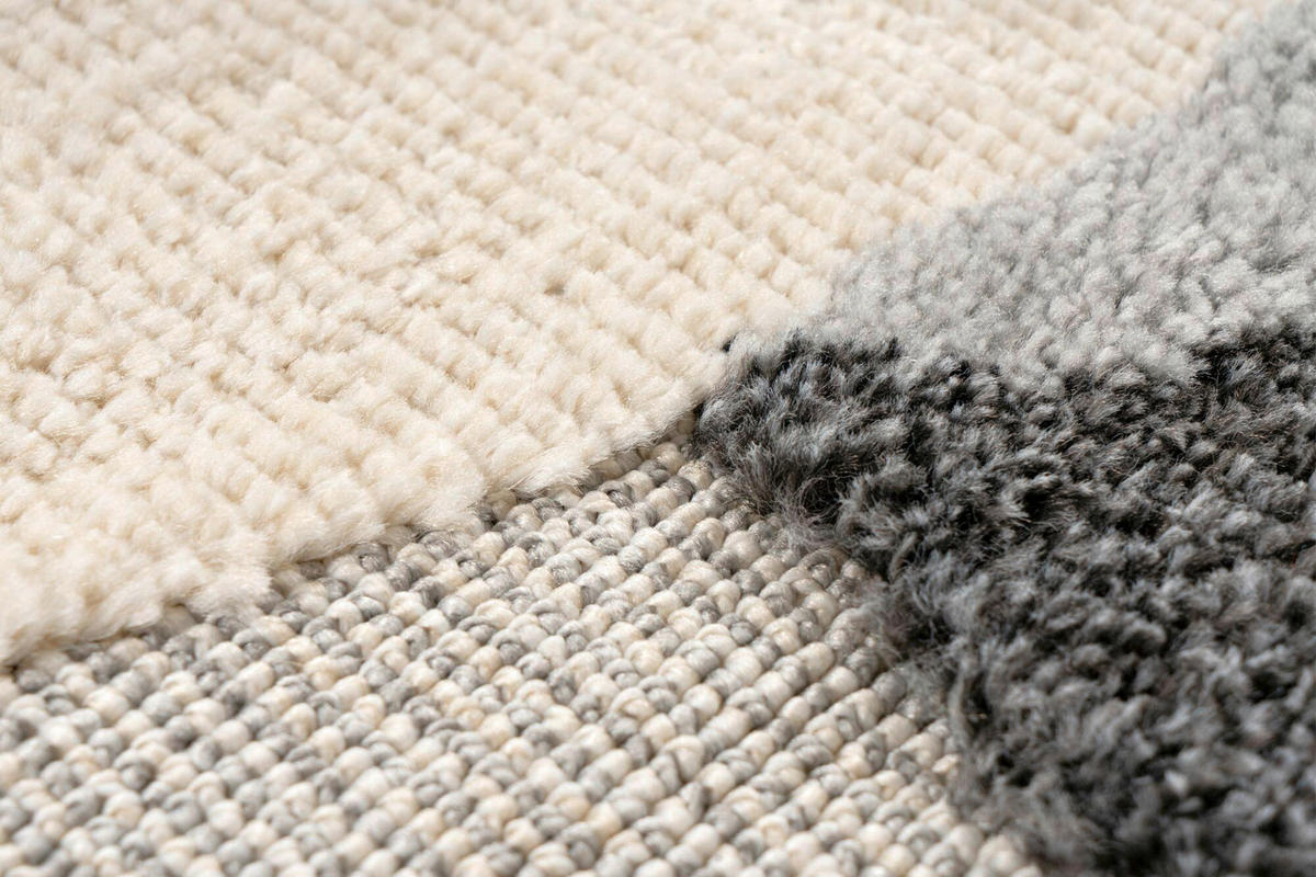 FLACHWEBETEPPICH 133/133 cm Grau  - Grau, Basics, Textil (133/133cm) - Kayoom