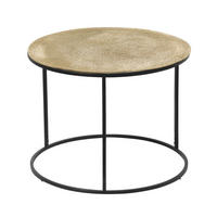 BEISTELLTISCH 60/60/46 cm Schwarz, Goldfarben rund  - Goldfarben/Schwarz, Design, Metall (60/60/46cm) - Boxxx