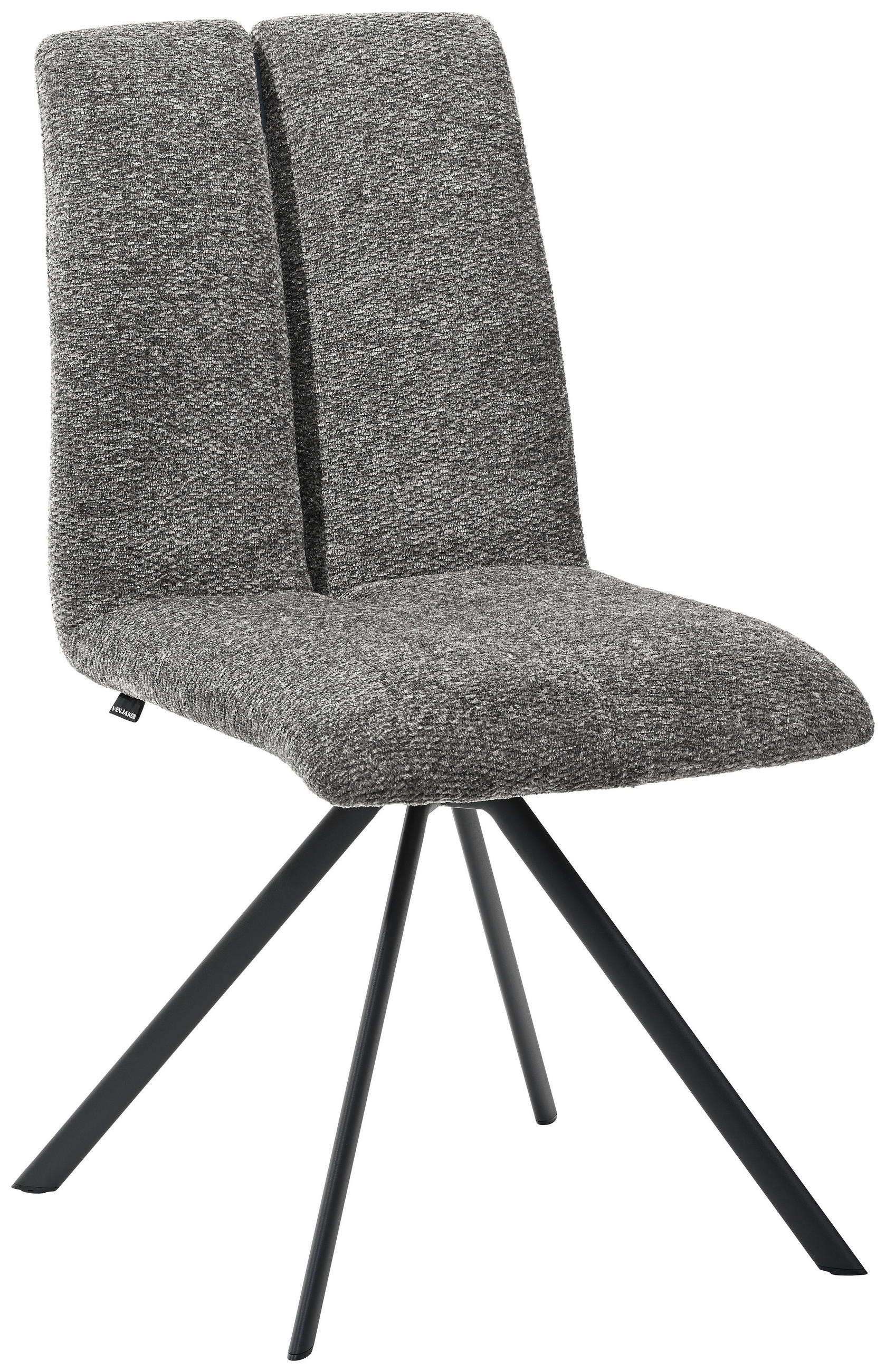 STUHL Stahl Webstoff  - Fango/Anthrazit, Design, Textil/Metall (50/92/64cm) - Venjakob