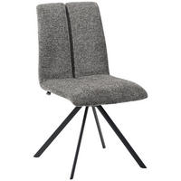 STUHL Stahl Webstoff  - Fango/Anthrazit, Design, Textil/Metall (50/92/64cm) - Venjakob