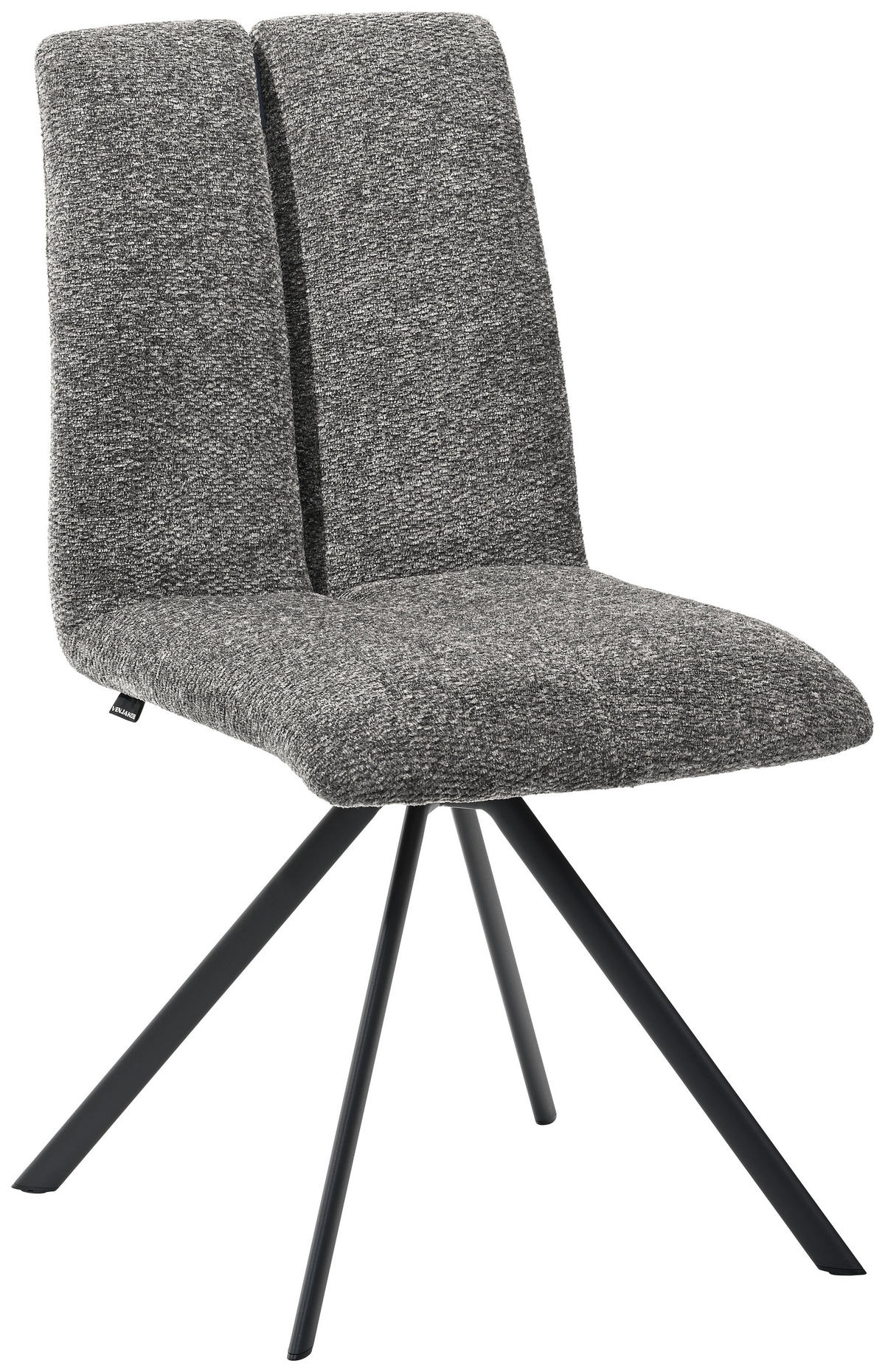 STUHL Stahl Webstoff  - Fango/Anthrazit, Design, Textil/Metall (50/92/64cm) - Venjakob