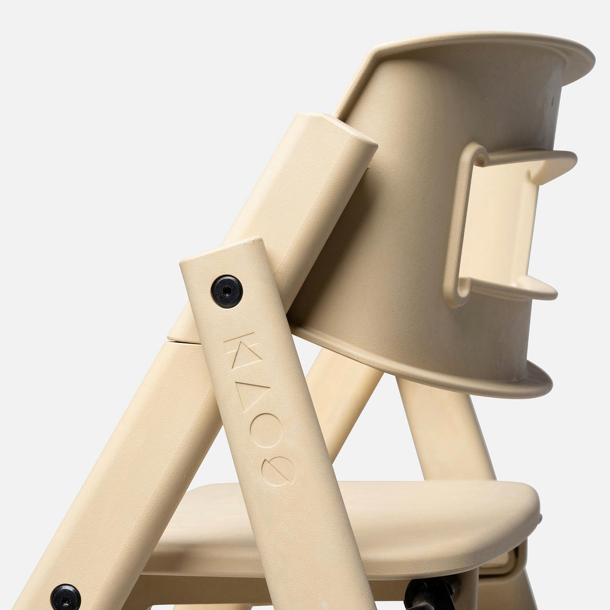 HRANILICA  KAOS Klapp High Chair  - krem, Basics, plastika (45,5/60/81cm)