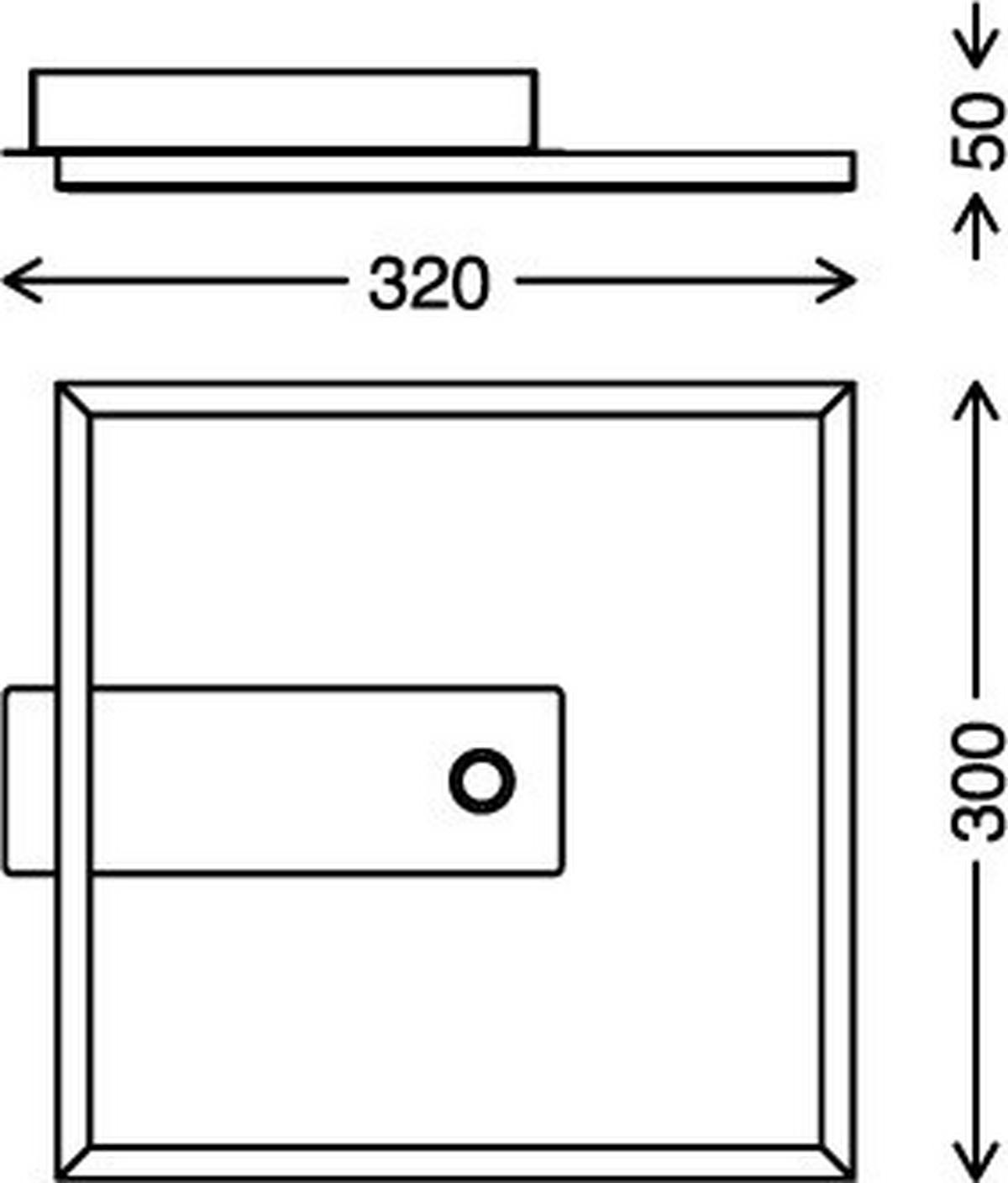 LED-DECKENLEUCHTE 32/30/5 cm   - Alufarben, Design, Kunststoff/Metall (32/30/5cm) - Briloner