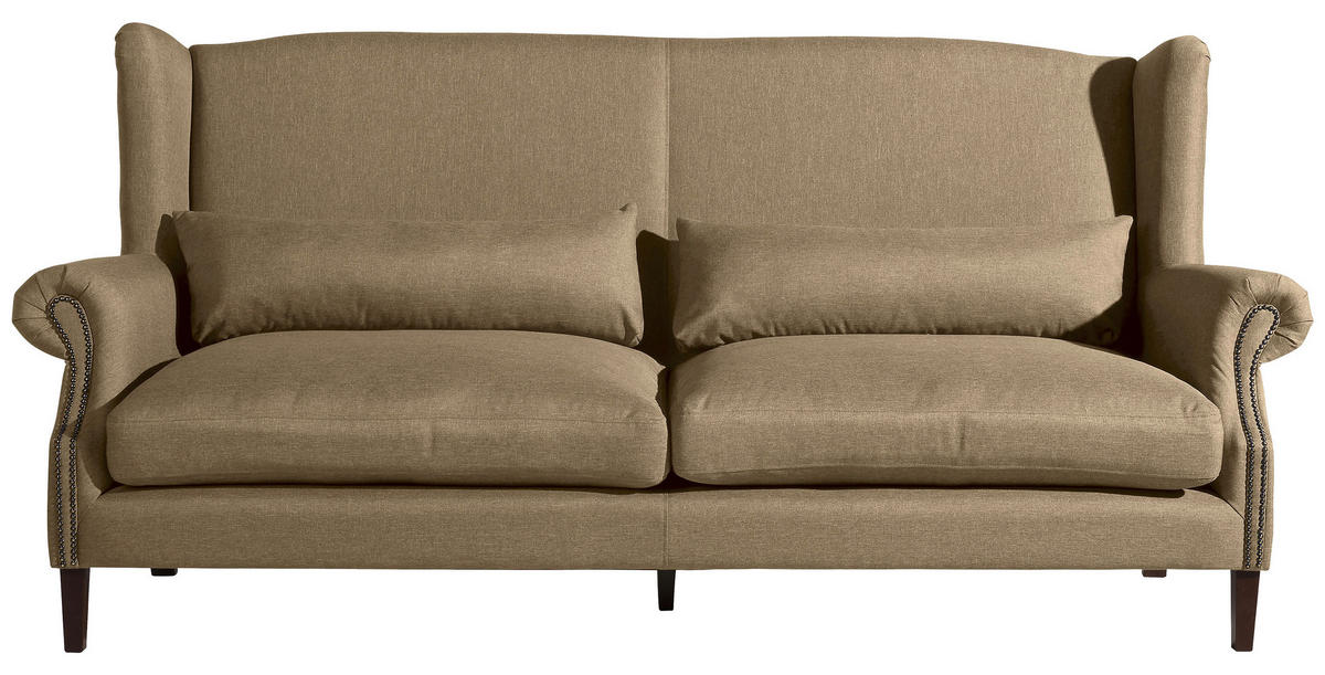 3-SITZER-SOFA Flachgewebe Sandfarben von MAX WINZER