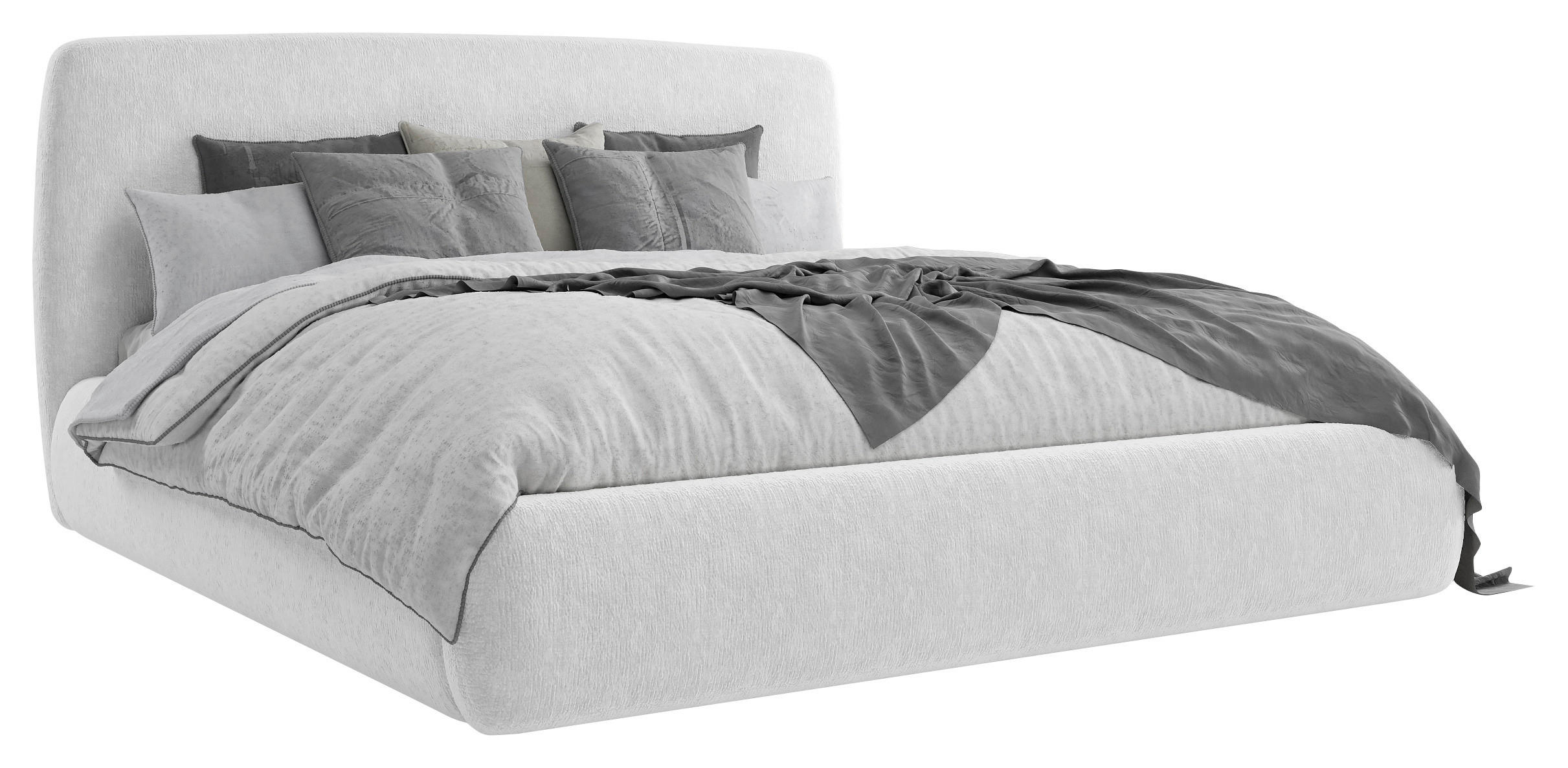 POLSTERBETT 160/200 cm  in Grau  - Grau, Modern, Holz/Holzwerkstoff (160/200cm) - MID.YOU