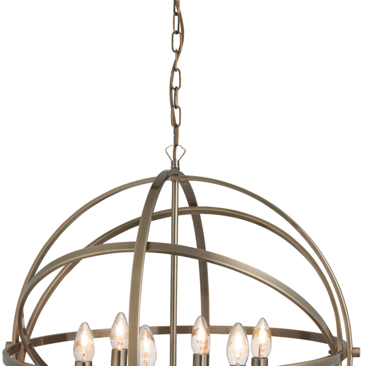 VISEČA SVETILKA  Orbit      60/210 cm      E14 - barve medenine, Design, kovina (60/210cm)
