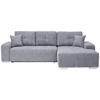 KUTNA GARNITURA tekstil  plava, siva   - srebrne boje/siva, Konvencionalno, tekstil/plastika (280/194cm) - Carryhome