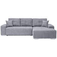 ECKSOFA Blau, Grau Webstoff  - Blau/Silberfarben, KONVENTIONELL, Kunststoff/Textil (280/194cm) - Carryhome