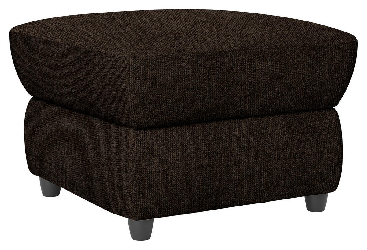 HOCKER Chenille Braun  - Schwarz/Braun, KONVENTIONELL, Kunststoff/Textil (68/45/68cm) - Livetastic