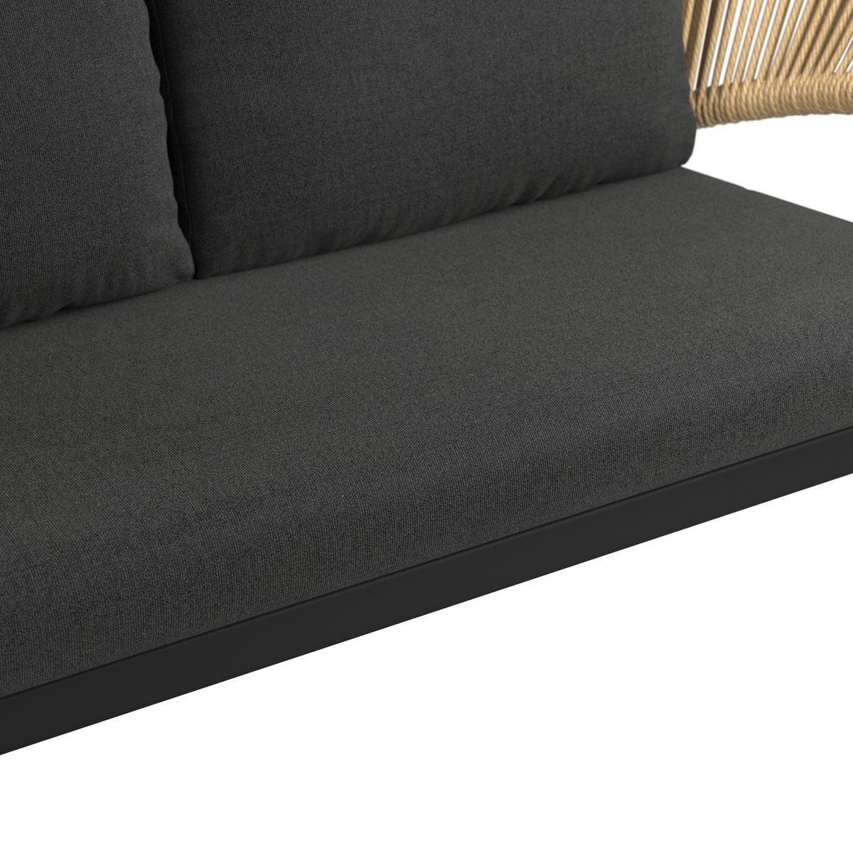 GARTENSET  4-teilig  - Schwarz/Naturfarben, Design, Keramik/Kunststoff - Dieter Knoll