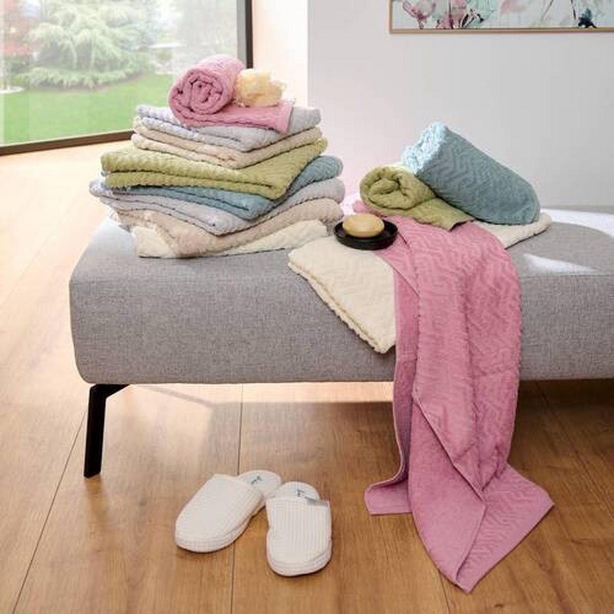 UTERÁK NA RUKY, 50/100 cm, sivá - sivá, Trend, textil (50/100cm) - Esposa