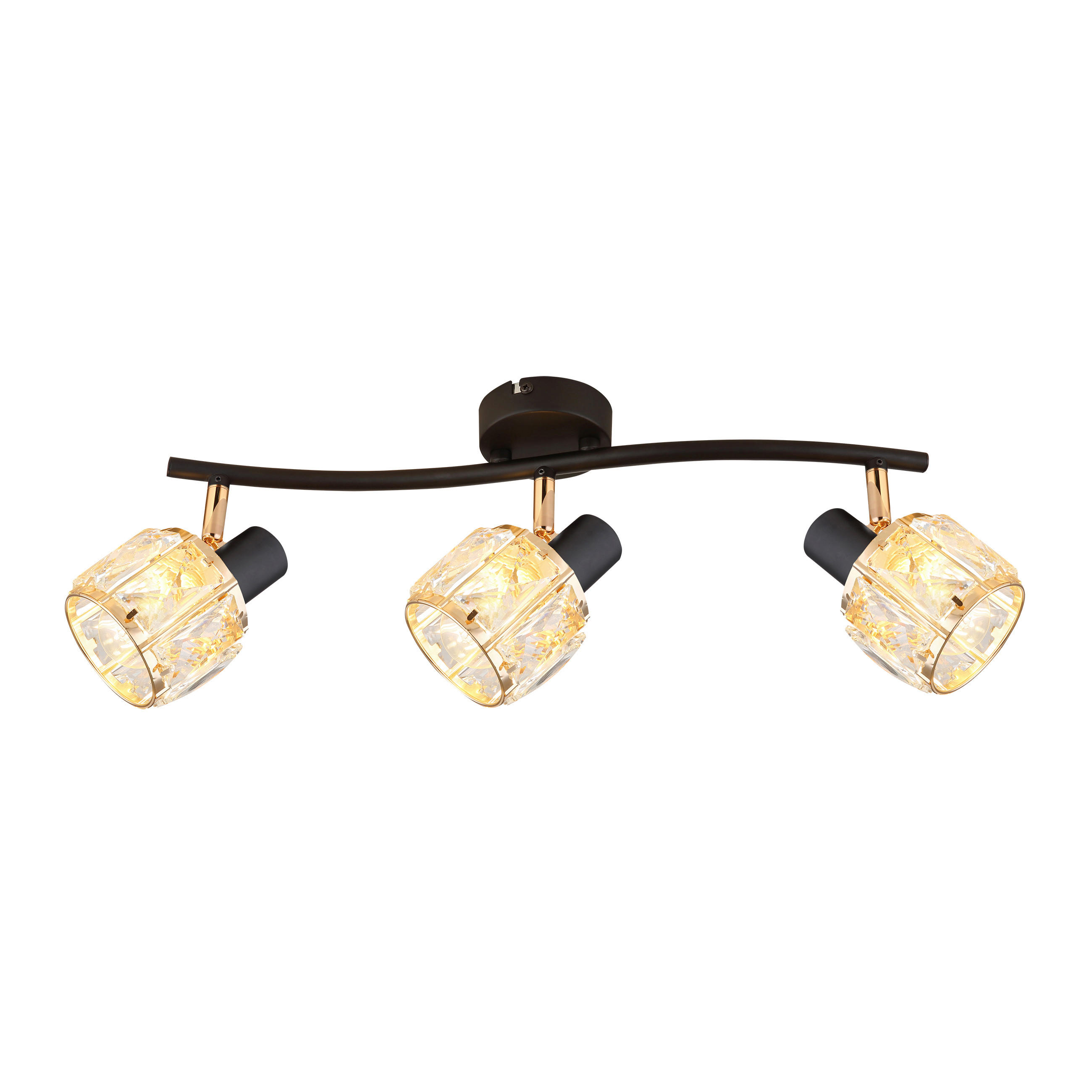 SPOTLIGHT Dubai 45/18/9 cm   - roséguld/svart, Klassisk, metall/glas (45/18/9cm)