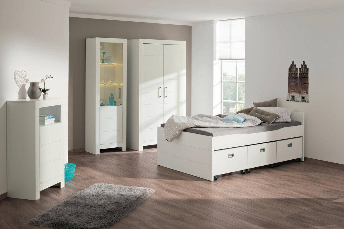 ORMAR ZA ODJEĆU  FIONA  - bijela/srebrne boje, Basics, drvni materijal/plastika (110,0/205,3/55,3cm) - Paidi