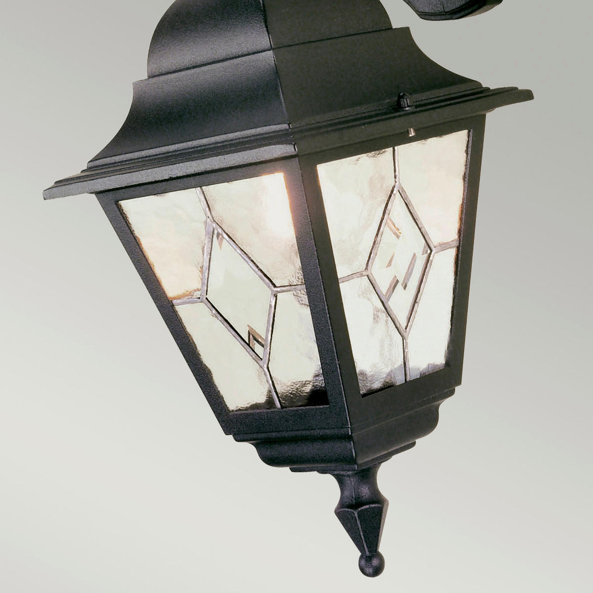 AUSSENWANDLEUCHTE - Schwarz, Konventionell, Glas/Metall (18.4/45/21.5cm) - Elstead Lighting