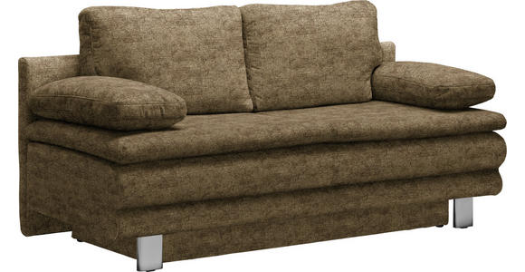 SCHLAFSOFA Webstoff Hellgrün - Chromfarben/Hellgrün, Design, Textil/Metall (194/96/86cm) - Novel