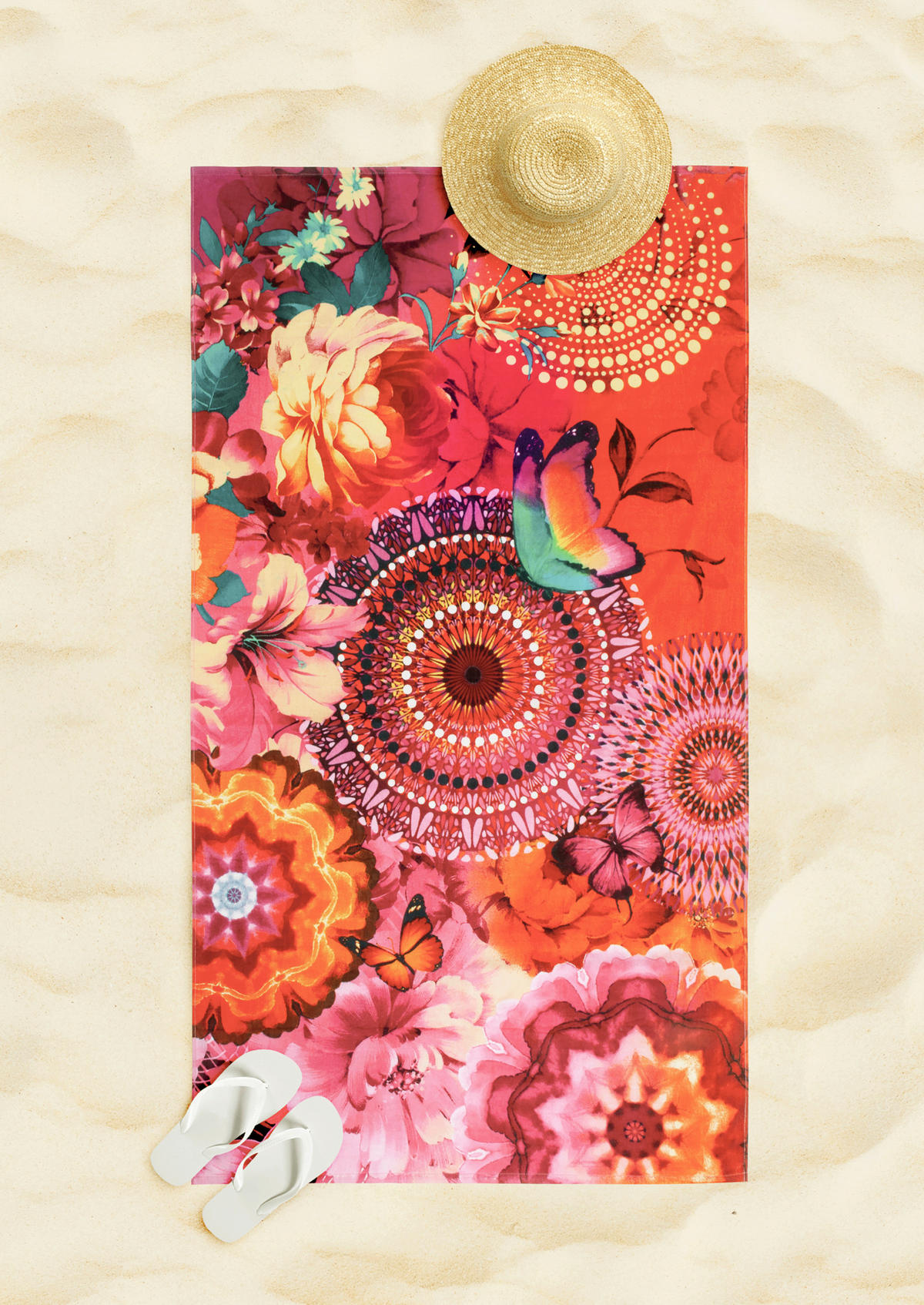 STRANDTUCH Multicolor 100/180 cm  - Multicolor, Trend, Textil (100/180cm)