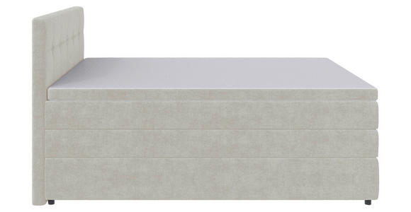 BOXSPRINGBETT 140/200 cm in Creme - Creme/Schwarz, KONVENTIONELL, Kunststoff/Textil (140/200cm) - Carryhome