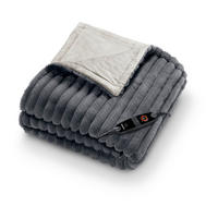 DECKE 130/180 cm  - Greige/Dunkelgrau, KONVENTIONELL (130/180cm) - Beurer