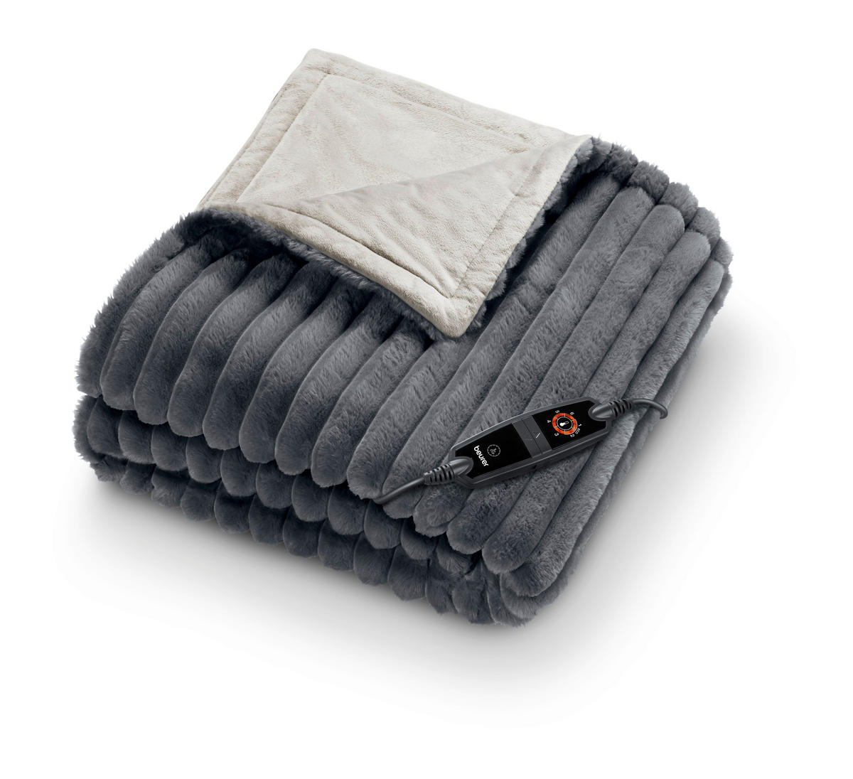 DECKE 130/180 cm  - Greige/Dunkelgrau, KONVENTIONELL (130/180cm) - Beurer