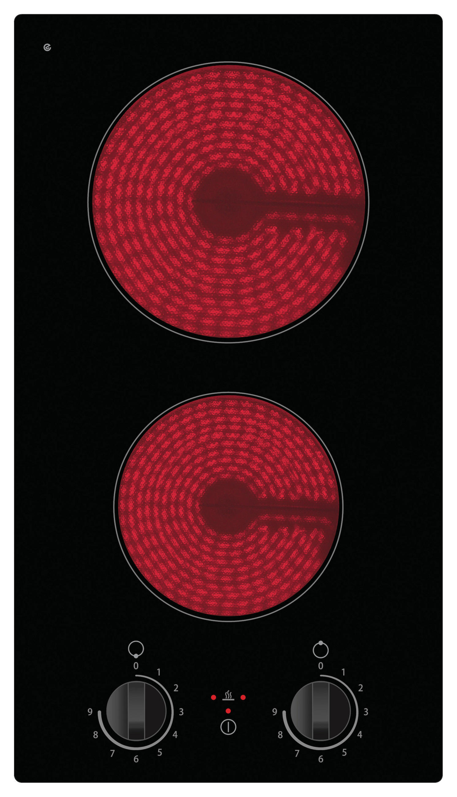 GLASKERAMIKKOCHFELD - Edelstahlfarben/Schwarz, Trend, Glas/Metall (29/5/52cm) - PKM
