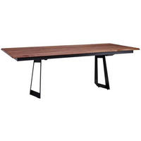 ESSTISCH in Holz, Metall 220/100/75 cm  - Anthrazit/Nussbaumfarben, Design, Holz/Metall (220/100/75cm) - Venjakob