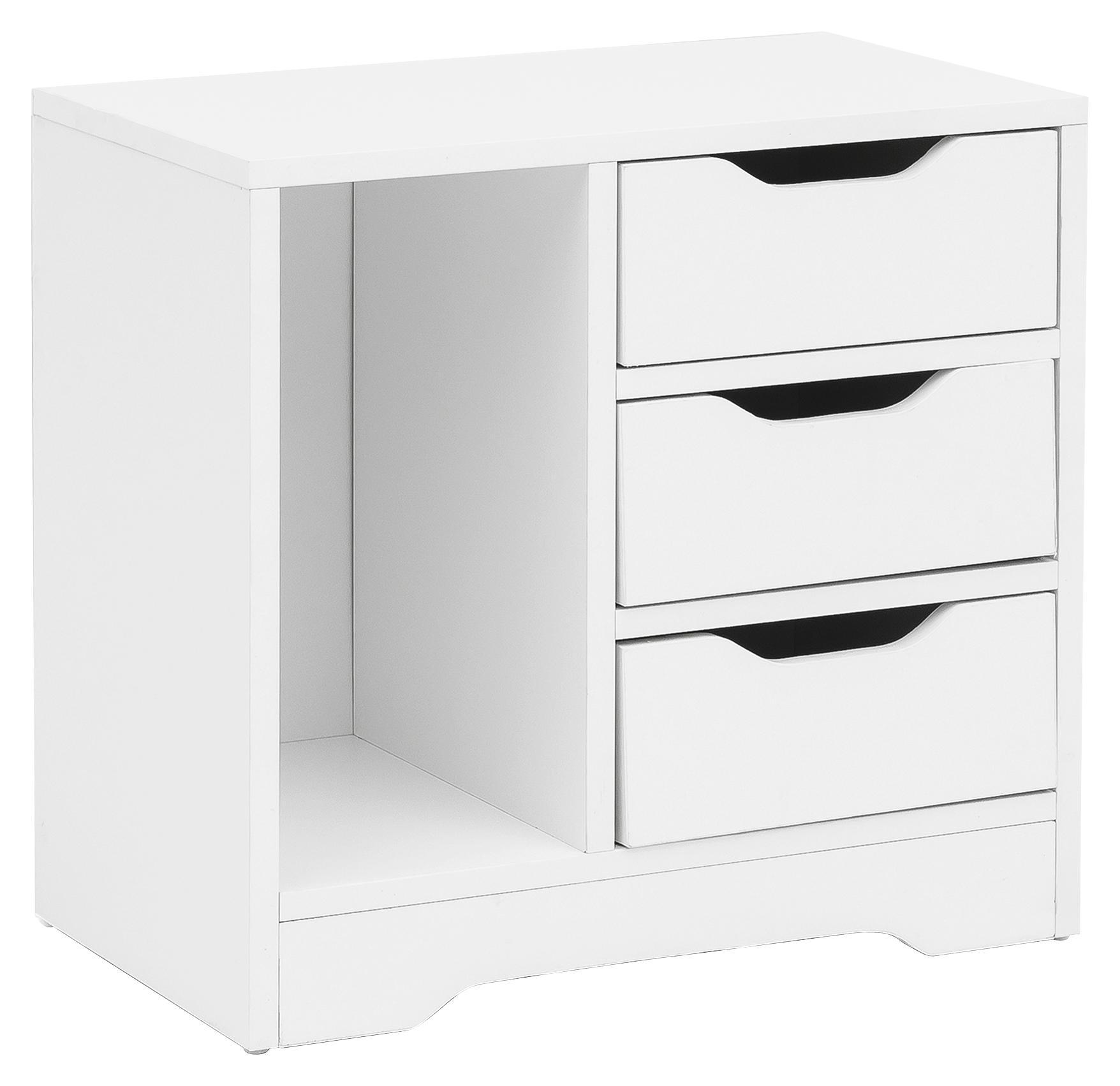Nachtkästchen in Weiß