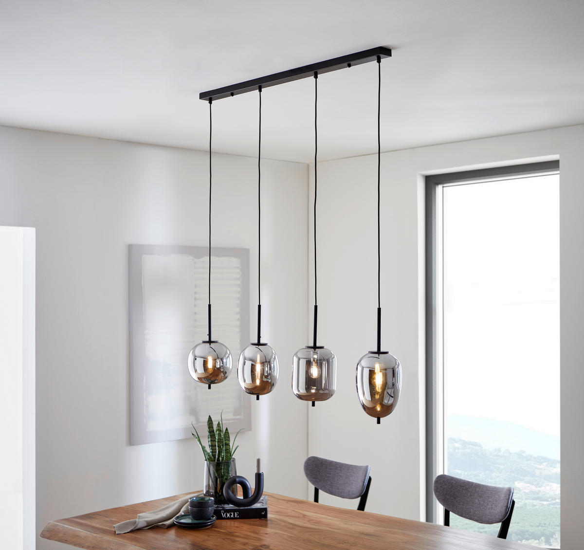 FÜGGŐLÁMPA 100/18,5/120 cm  - Lifestyle, Üveg/fém (100/18,5/120cm) - Dieter Knoll