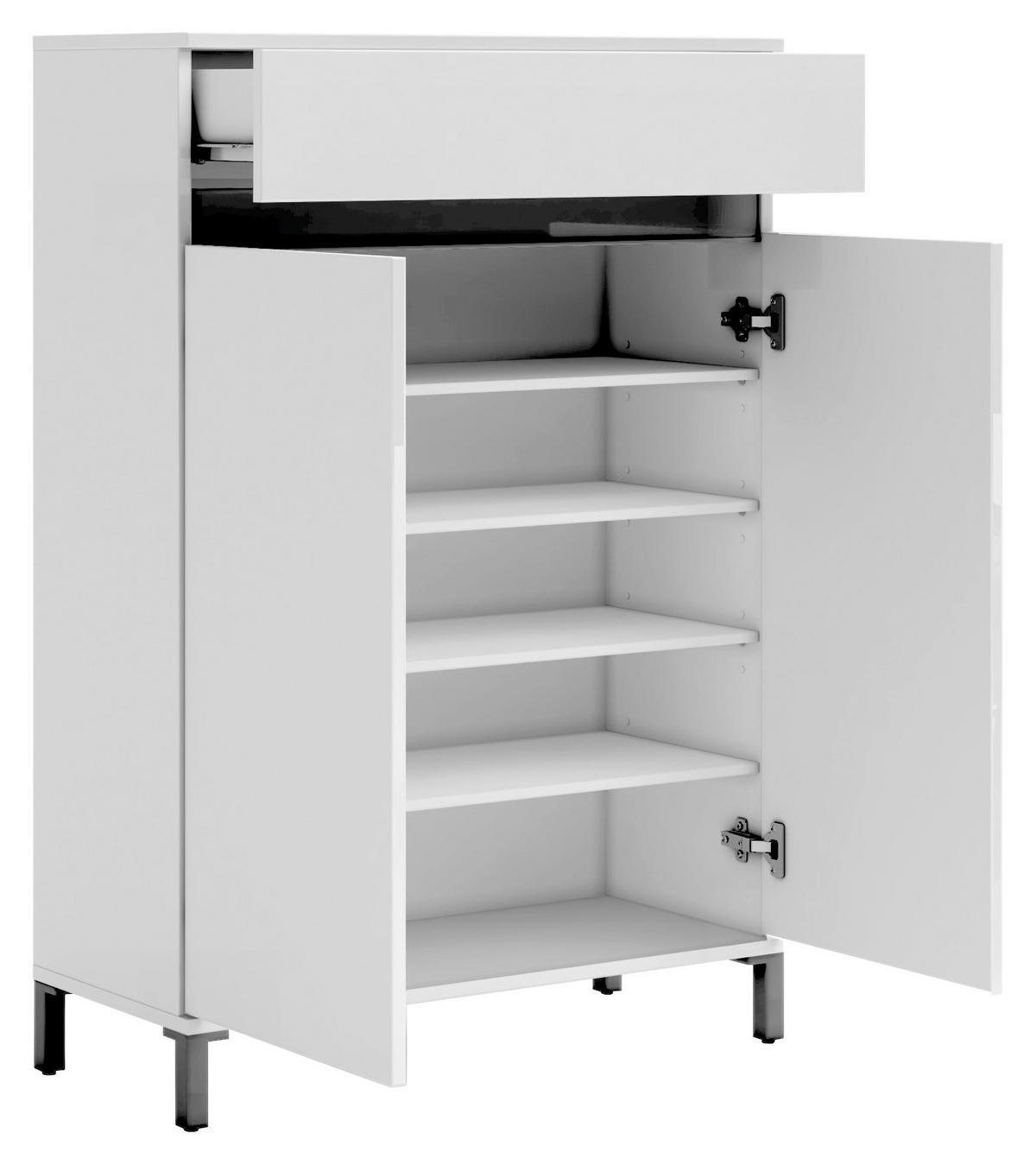 ORMAR ZA OBUĆU  bijela  drvni materijal     - bijela/antracit, Design, drvni materijal/plastika (80/115/34cm) - Xora