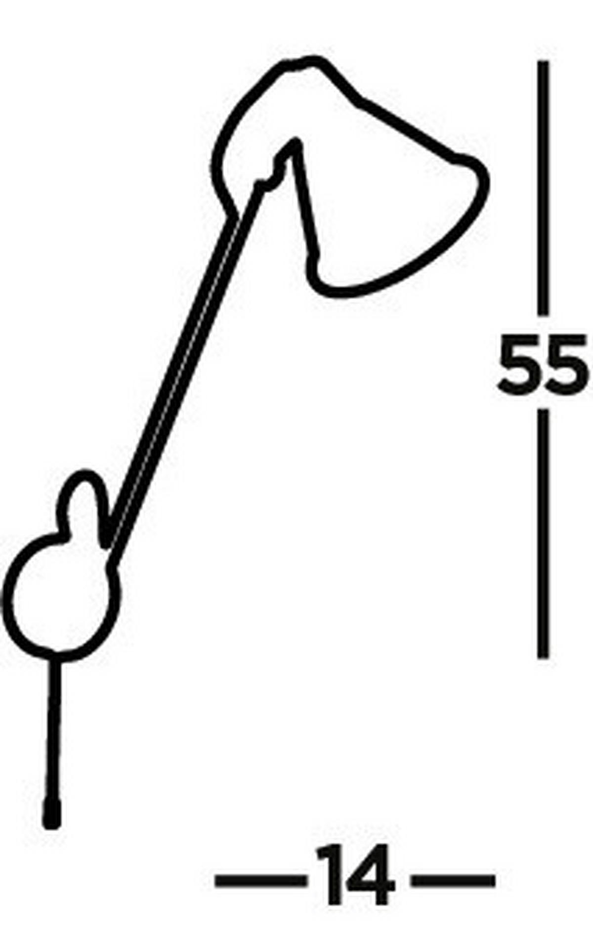 STENSKA SVETILKA  Swing Arm 60 W///220-240 V/E27 - črna, Basics, kovina (14/39cm)