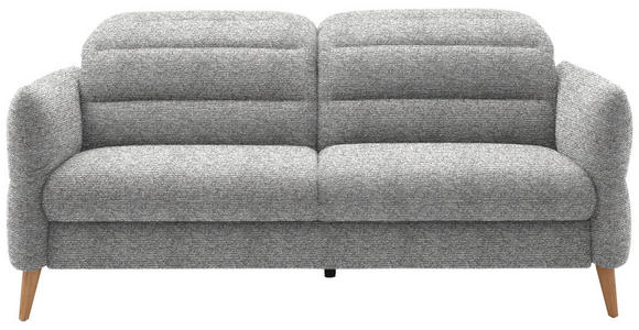 2-SITZER-SOFA in Webstoff Hellgrau - Eiche Bianco/Hellgrau, Design, Holz/Textil (192-220/85-106/98-112cm) - Dieter Knoll