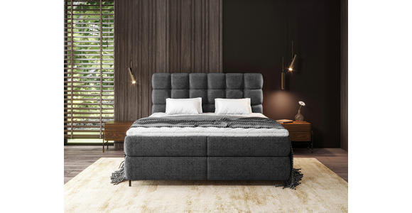 BOXSPRINGBETT 180/200 cm  in Schwarz  - Schwarz, Trend, Textil/Metall (180/200cm) - Esposa