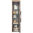 SEITENSCHRANK 30/132/30 cm - Chromfarben/Eichefarben, Design, Glas/Holzwerkstoff (30/132/30cm) - Novel SEITENSCHRANK 30/132/30 cm - Chromfarben/Eichefarben, Design, Glas/Holzwerkstoff (30/132/30cm) - Novel