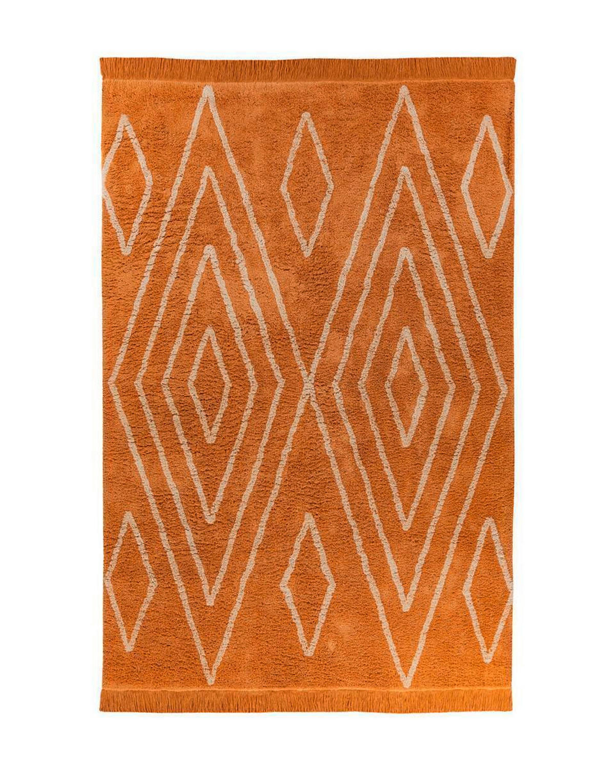 WEBTEPPICH 160/230 cm Alena Creme, Orange  - Creme/Orange, Basics, Textil (160/230cm) - Novel