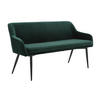 SITZBANK 160/85/61 cm Samt Waldgrün Metall  - Waldgrün/Schwarz, MODERN, Textil/Metall (160/85/61cm) - Livetastic