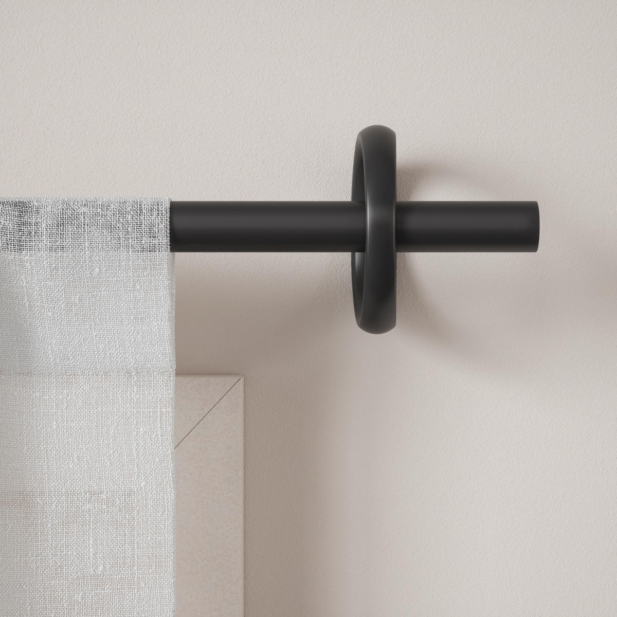 VORHANGSTANGE  320 cm  - Schwarz, KONVENTIONELL, Kunststoff/Metall (320cm) - Umbra