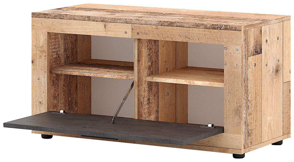 GARDEROBENBANK  in 88,9/48/40 cm  - Schwarz/Graphitfarben, Design, Holzwerkstoff/Kunststoff (88,9/48/40cm) - MID.YOU