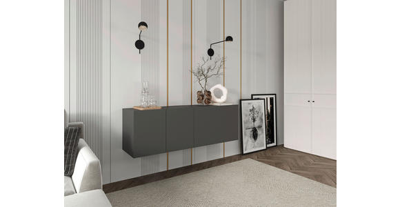 LOWBOARD  in 150/50/42 cm  - Anthrazit, Design, Holzwerkstoff (150/50/42cm) - Hom`in