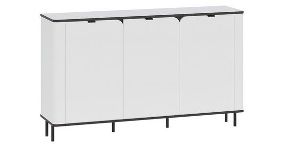 SIDEBOARD in 136,8/82/35,2 cm - Schwarz/Weiß, MODERN, Holzwerkstoff/Kunststoff (136,8/82/35,2cm) - Carryhome