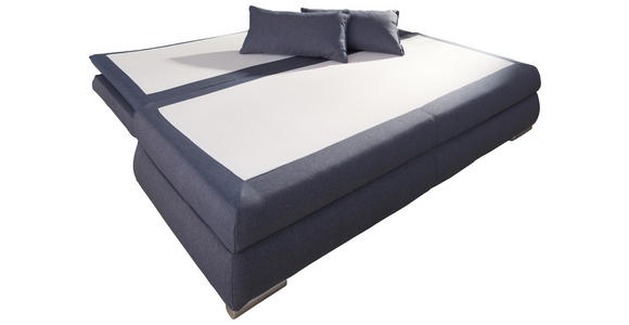 SCHLAFSOFA in Textil Hellblau - Silberfarben/Hellblau, KONVENTIONELL, Kunststoff/Textil (207/94/90cm) - Venda