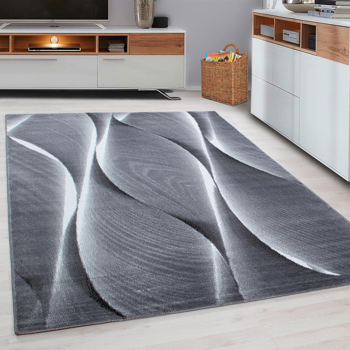 WEBTEPPICH 80/150 cm Parma Schwarz  - Schwarz, KONVENTIONELL, Textil (80/150cm) - Novel