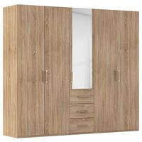 DREHTÜRENSCHRANK 251/223/60 cm,  in Sonoma Eiche, 5 Tür(en)  - Sonoma Eiche, Design, Glas/Holzwerkstoff (251/223/60cm) - Novel