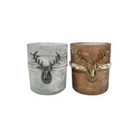 ČAŠA ZA LUČICE - bijela/srebrne boje, Lifestyle, staklo/metal (9/10cm) - X-Mas